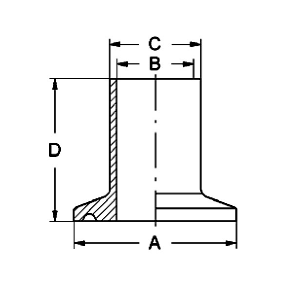 Klemmstutzen DIN, lang
