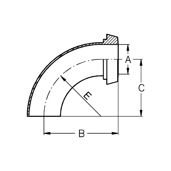 Bogen 90° KS