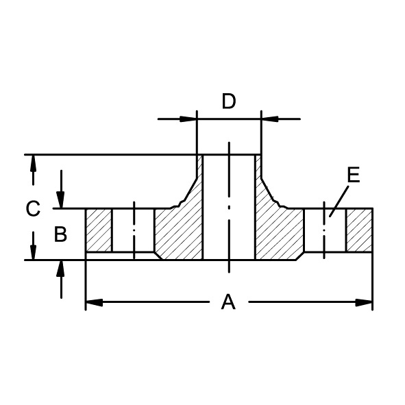 Vorschweißflansch DIN 2633, ND 16