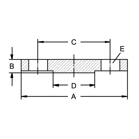 Blindflansch ASME B 16.5, 150 lbs