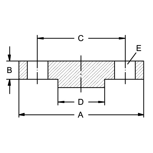 Blindflansch ASME B 16.5, 600 lbs