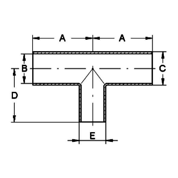 Reduzier T-Stück ISO, H2