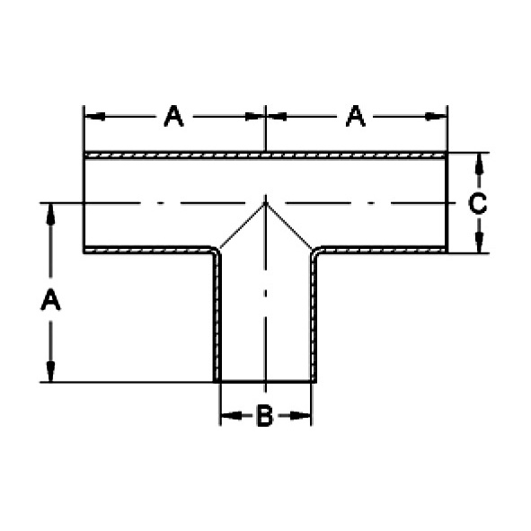 T-Stück ASME, H2