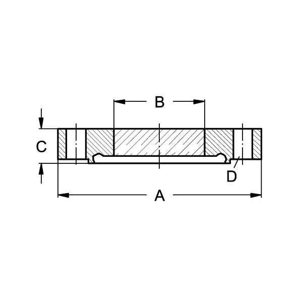 Nutflansch-Schauglas ISO, verschmolzen