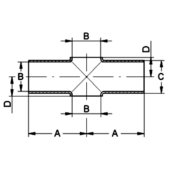 Kreuzstück ASME, kurz, H3