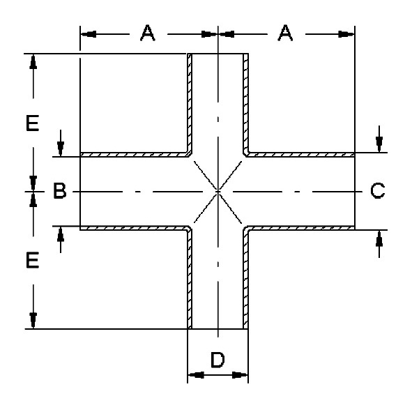 Reduzierkreuzstück ASME, H3