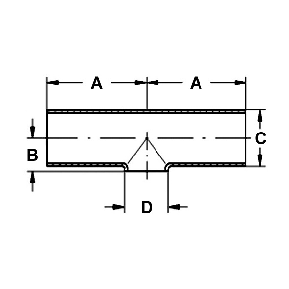 Reduzier T-Stück DIN, kurz