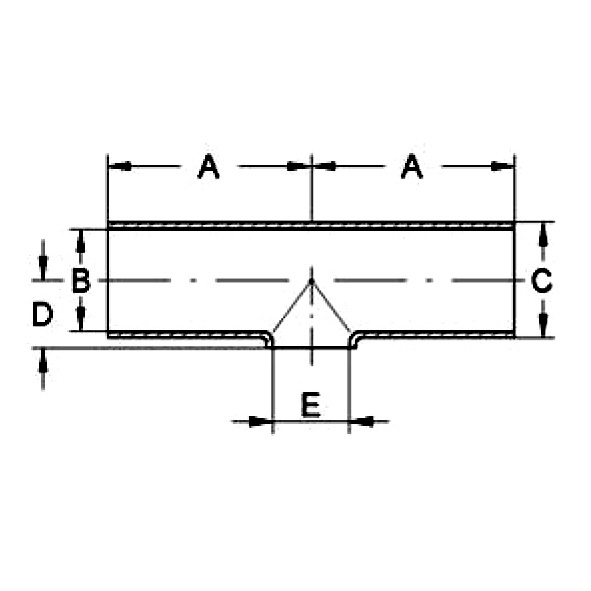 Reduzier T-Stück Zoll, kurz