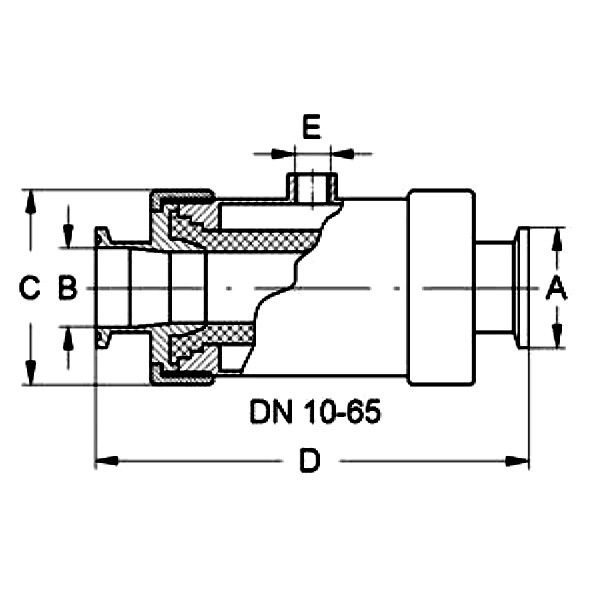 Quetschventil mit Klemmstutzen DIN-ISO, 10-65