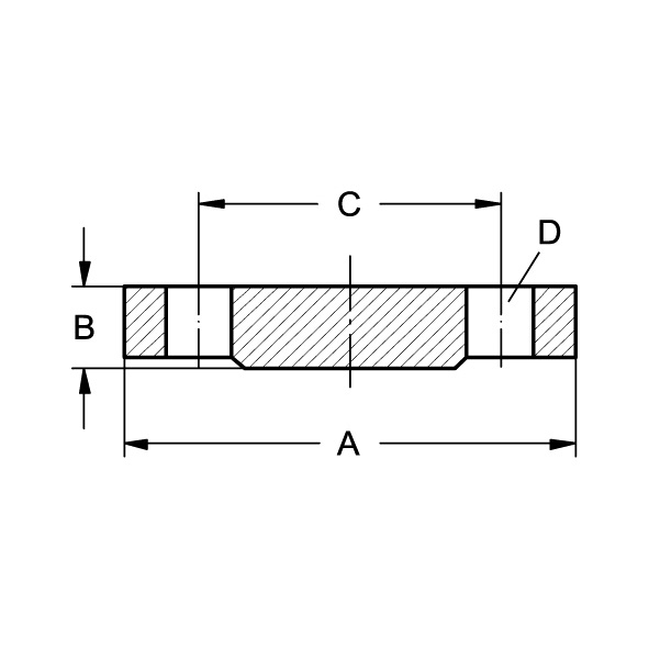 Blindflansch EN 1092-1, Form B1, PN 6